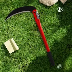Agricultural Long Handle Folding Sickle Cutting Wheat Knife Gardening Scythe Lawn Farm Weeding Grass Mower Garden Tool Sick W0B1