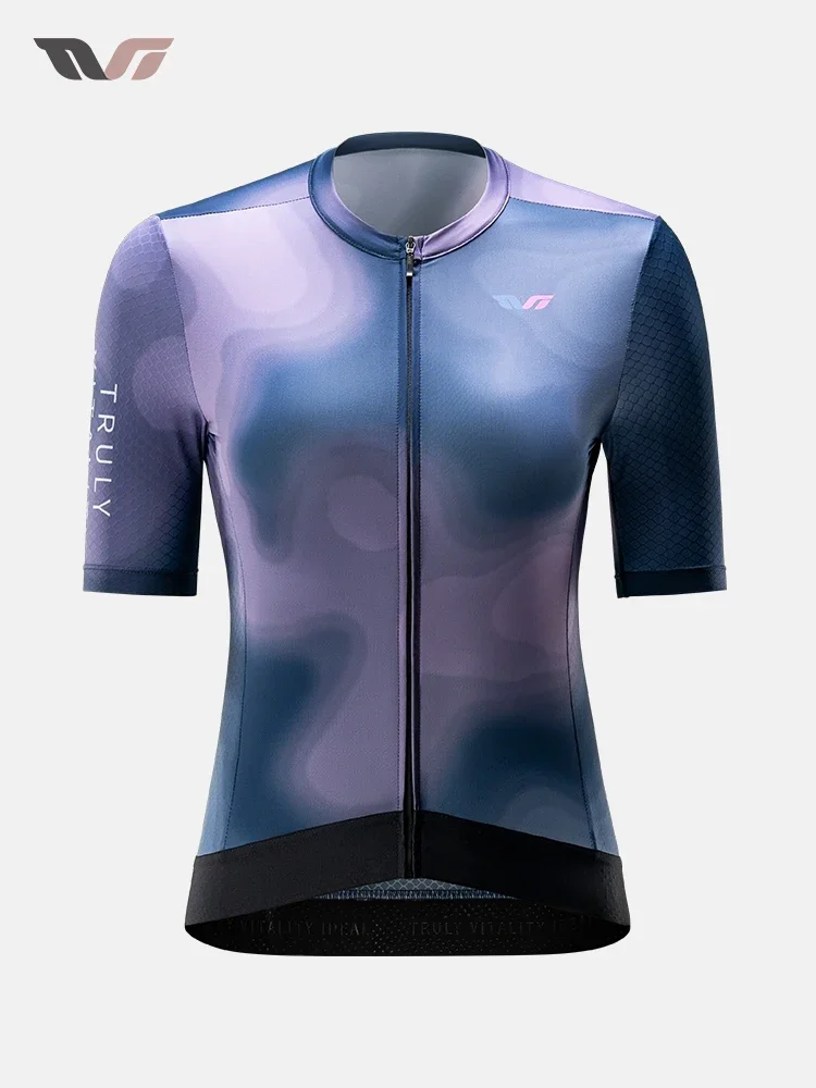 

ROCKBROS Summer Cycling Jersey Women's Short Sleeve Breathable Fashion Bike Jersey Quick-dry Full Zipper MTB Clothing Ciclismo