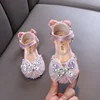 2024 New Kids Leather Shoe Sweet Chic Girl Princess Dress Flat Sandals Causal Versatile Children Fashion Walking Shoes Non-slip 1