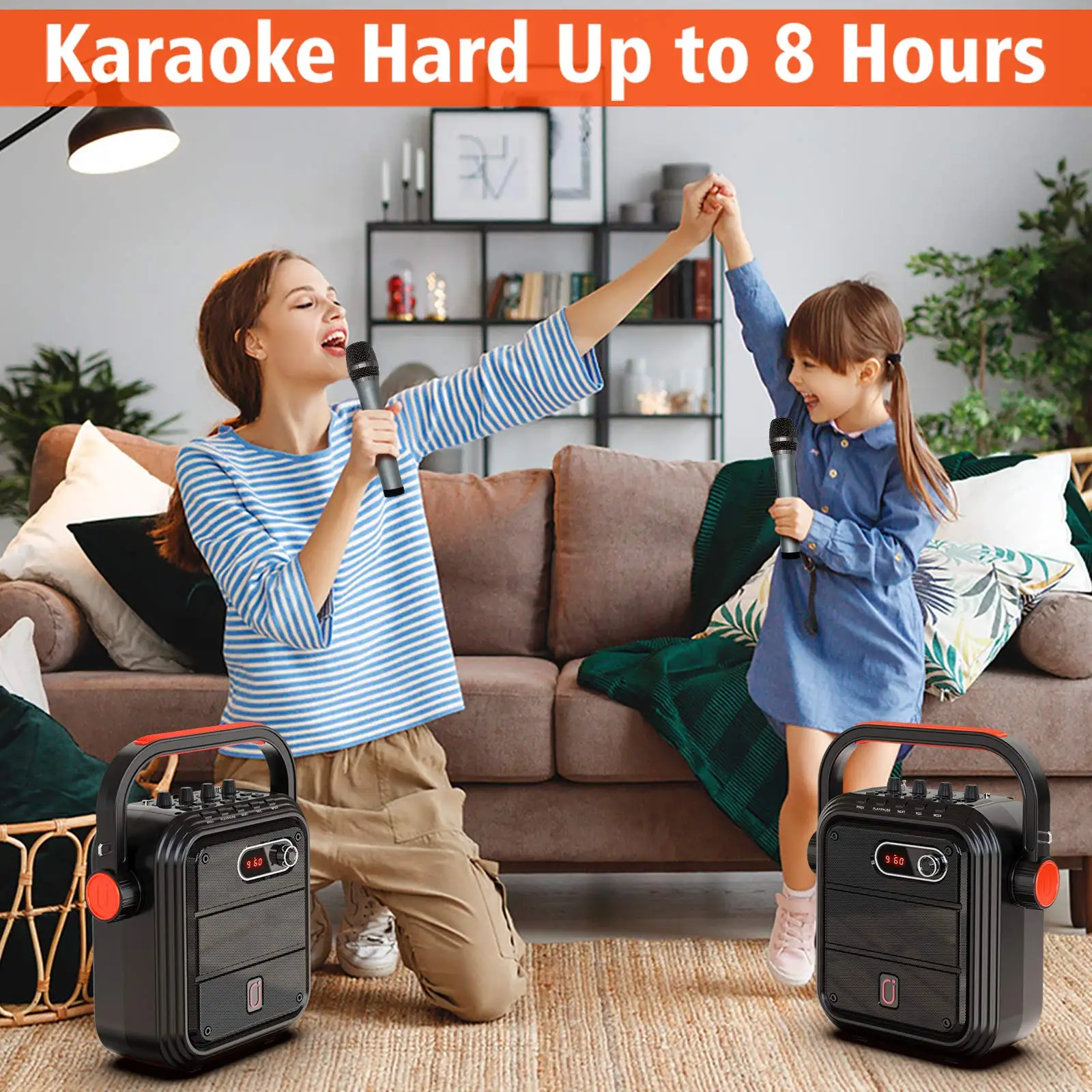 JYX Portable Karaoke Machine With 2 Wireless Mics