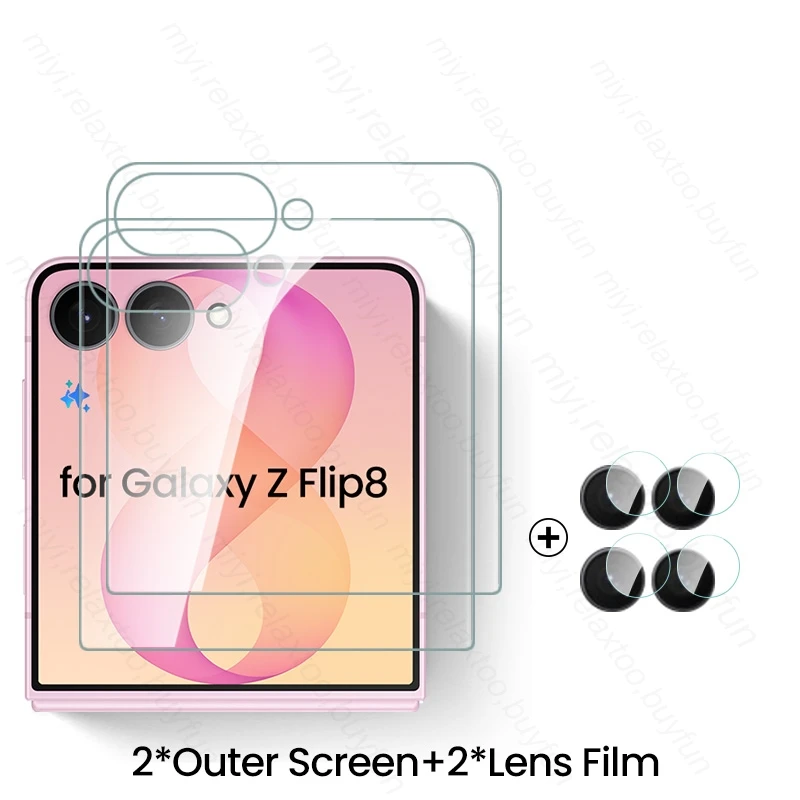 Premium 4-in-1 Outer Screen Protector with Camera Protective Glass - 9H Durability