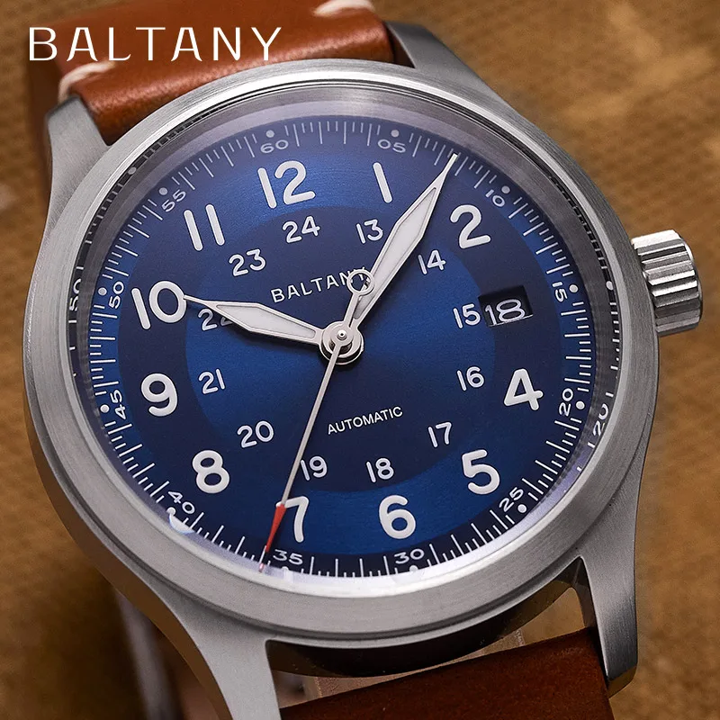 Baltany Military Style Men's Watches Homage Field Watch NH35 Calendar