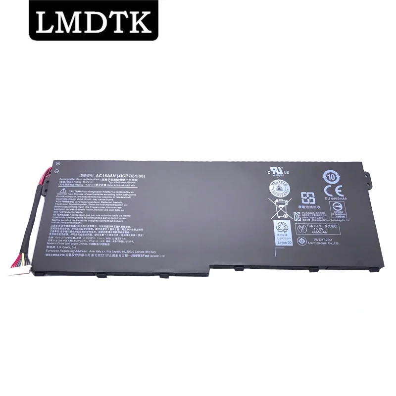 LMDTK Новый AC16A8N Аккумулятор для ноутбука Acer Aspire V17 V15 Nitro BE VN7-593G 73YP 78E3 717L 15,2 V 69WH