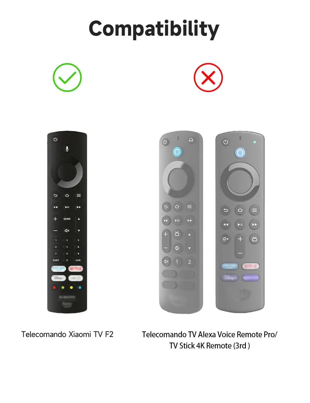Silicone case for Xiaomi Fire Smart TV F2 Voice Remote Protective cover for TOSHIBA CT-8565/JVC RM-C3253/TCL YKF494-B204 Remote silicone remote case silicone remote cover silicone remote sleeve remote controller cover silicone case protector