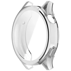 Durable TPU Protective Case Cover for Smartwatch - Full Coverage Screen Protector and Replacement Frame (Silver)