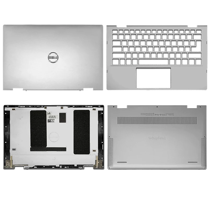 

Новинка, чехол для ноутбука Dell Inspiron 13 7000 7300 7306 2 в 1 0J4KX5 0W3N1F 01PW1P, задняя крышка, Упор для рук, нижний чехол A C D, серебристый чехол