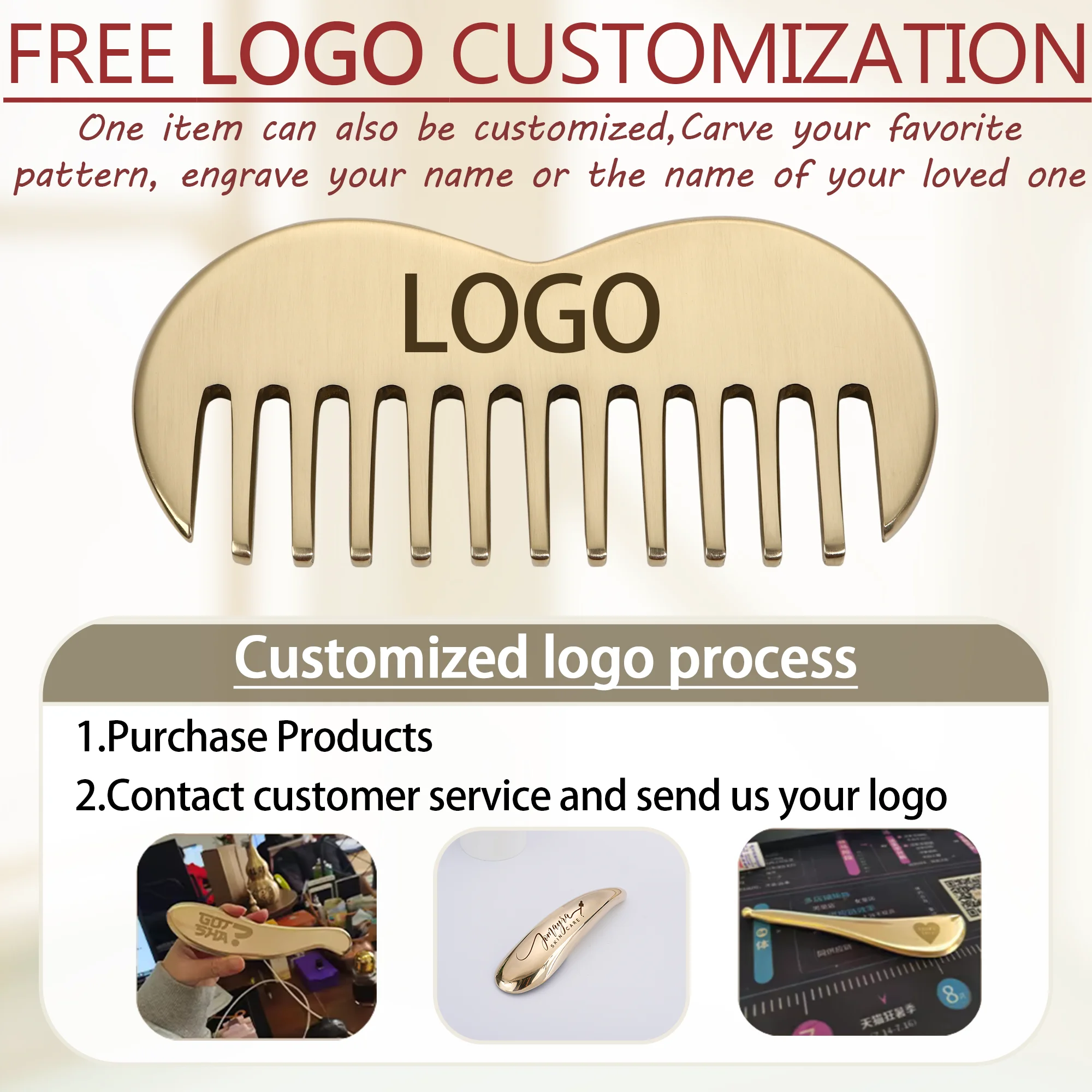 Gua sha comb massage comb scalp massage copper scraping massager Head meridians Spa tool Meridian Massager  Hair maintenance