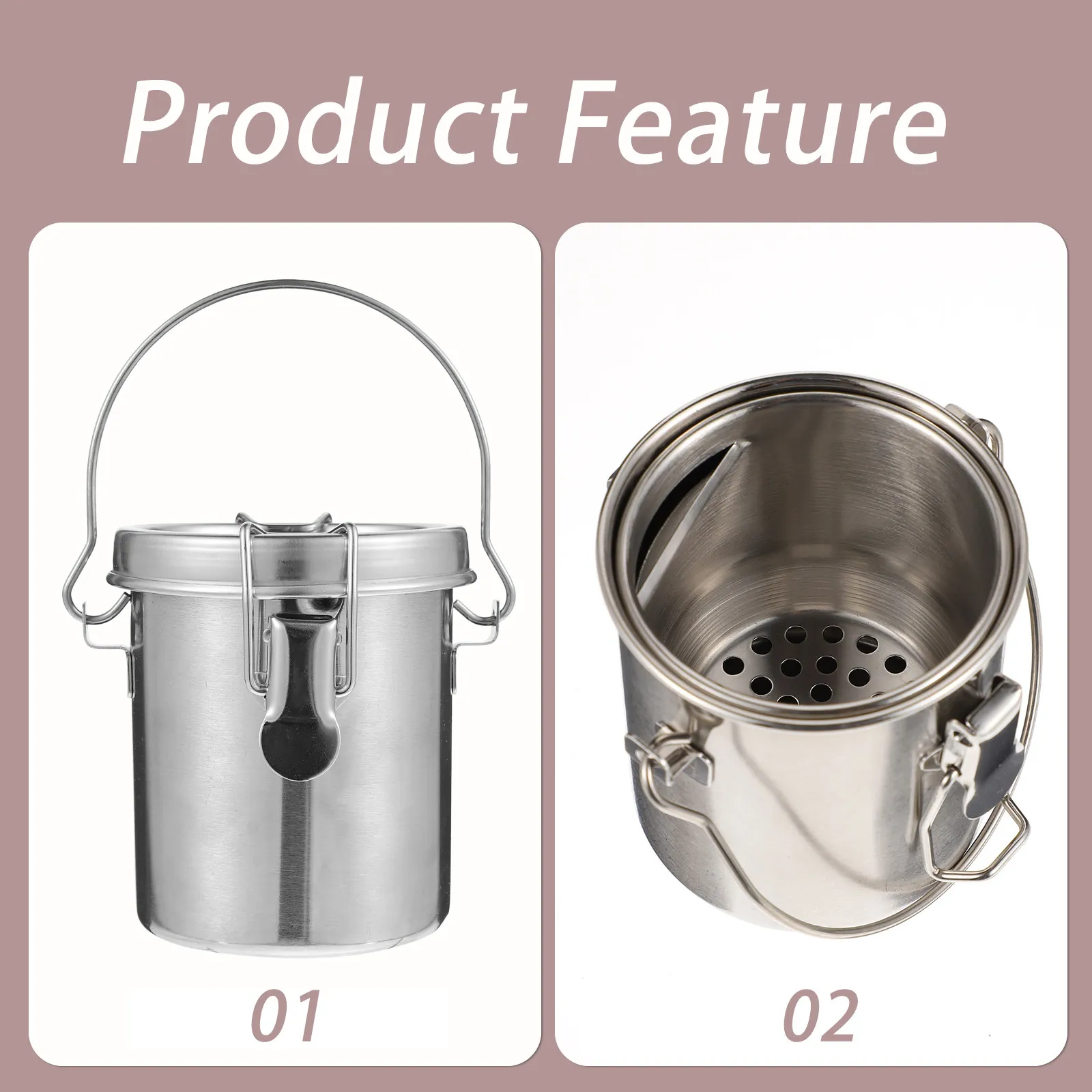 1개입 페인팅 오일팟 고품질 스테인리스 스틸 페인팅 브러쉬 세척기 간편 세척 아티스트 스튜디오 버킷 브러쉬 세척 용기