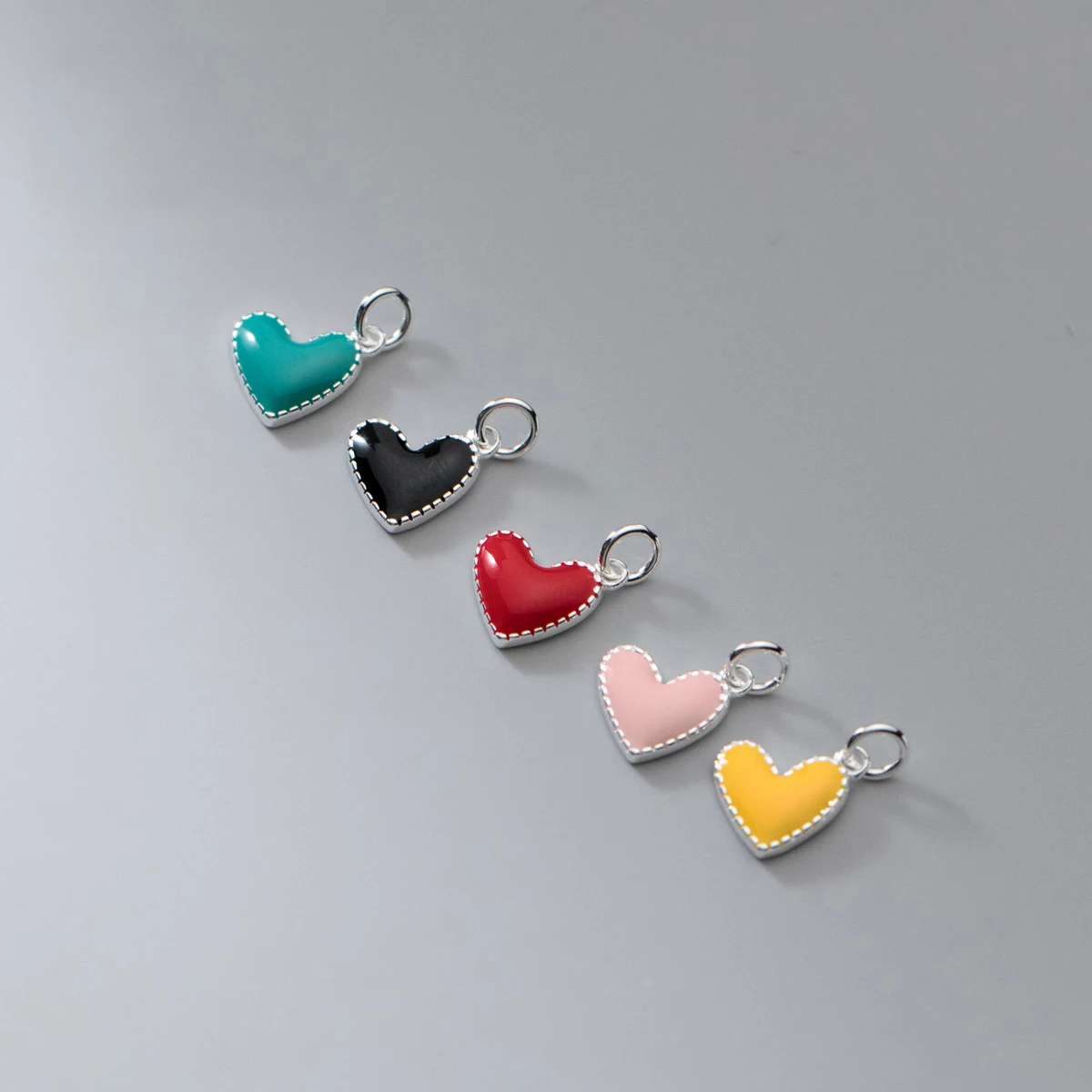 Pendant Necklace Silver Necklace Silver Pendant Silver Necklace Charms 925 Silver Charms Heart Pendant Charms DIY Pendant Necklace Accessries