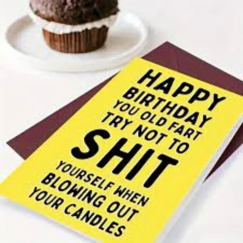 Birthday Greeting Card Set Roast Joke Greeting Cards Girlfriends Gifts Funny Greeting Cards Men Women Office Party Gifts