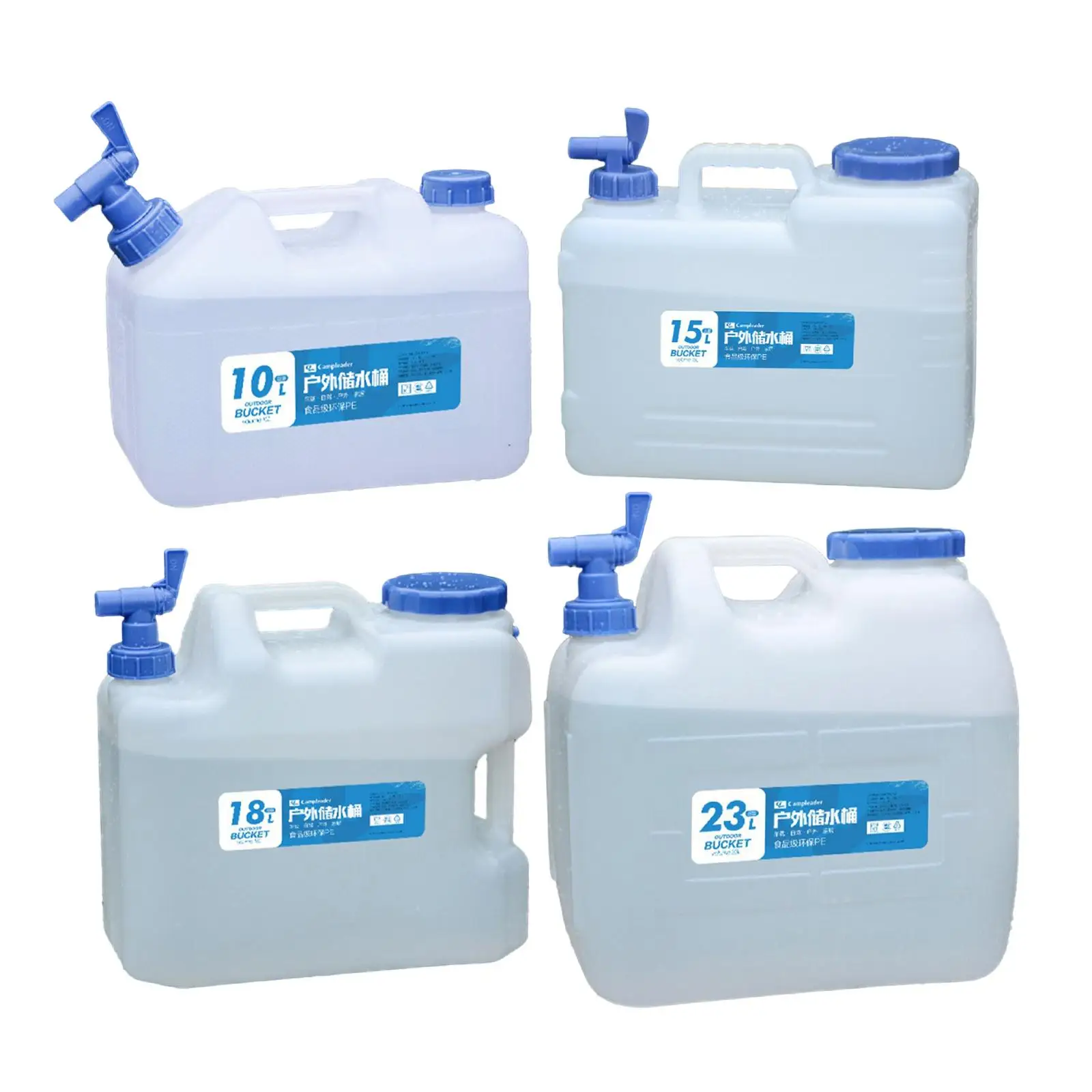 Portable Water Container With Tap Camp Water Jug For Outdoor Hiking Camping Water Bags