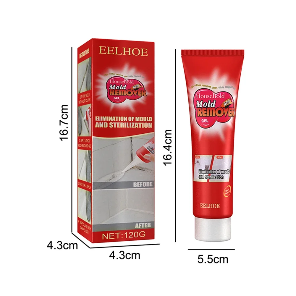 Mildew Remover Cleaner 120g Mold Remover Gel Mildew Mold Remover for Ceramic Tile to Mildew Cleaner Wall Mould Removal Ceramic Tile 1-10Pcs