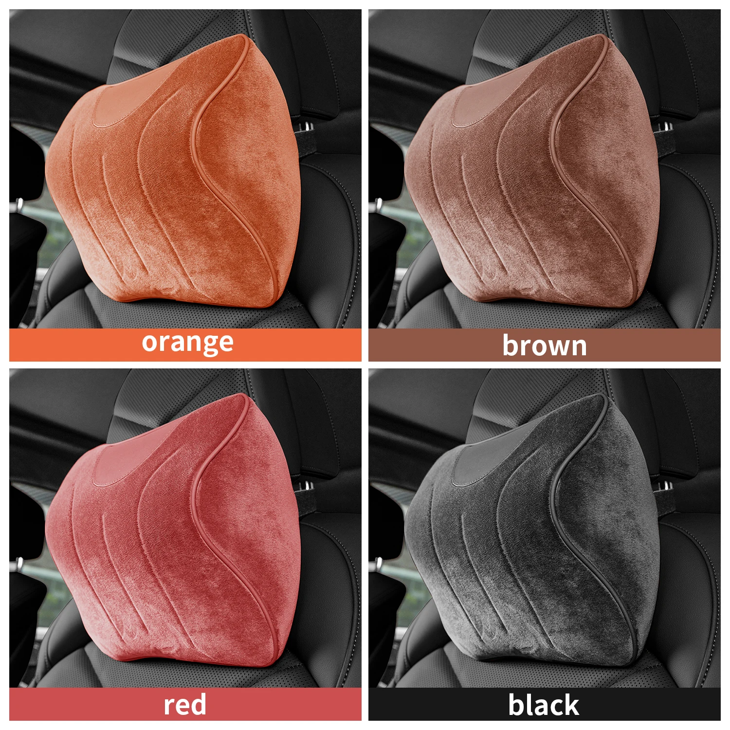 포르쉐 카이엔 911 (991/992) 마칸 박스터 타이칸 케이맨용 두꺼운 플러시 차량 목 받침대 내구성이 뛰어나고 편안한 시트 쿠션