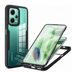 Dual-Layer Shockproof Phone Case with 360° Protection for Note 12 Pro Plus 5G (Black)