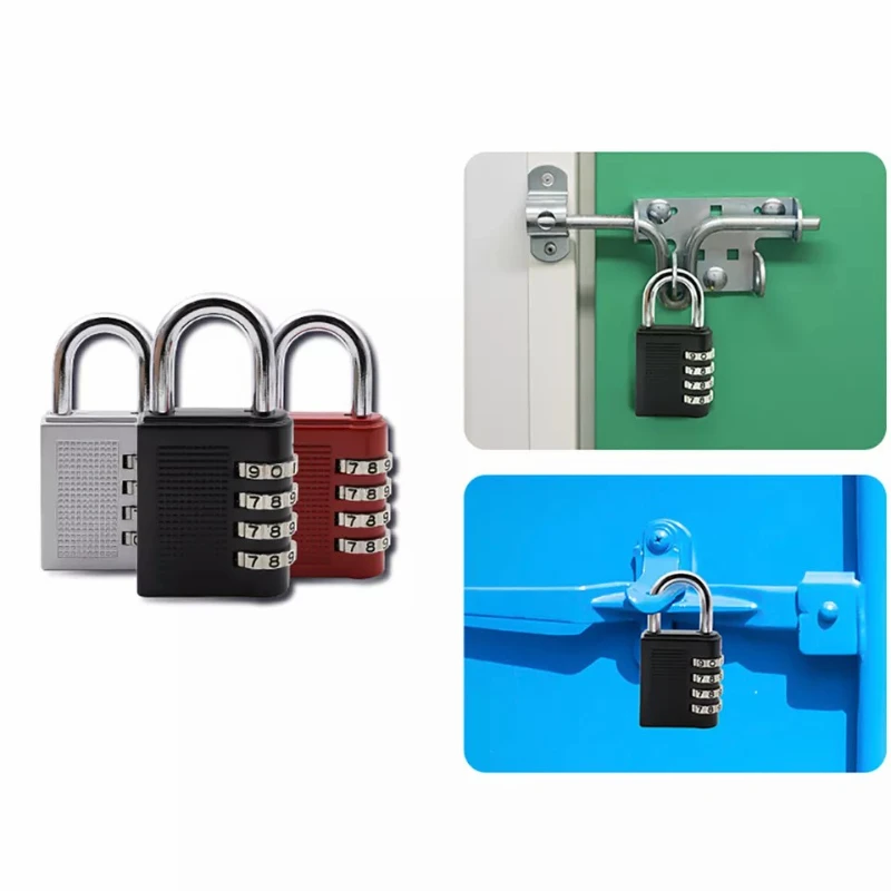 Mini Explosion-Proof Digital Door Lock Spot Corrosion-Resistant Zinc Alloy 4-Digit Password Padlock For Mailbox Suitcase Luggage