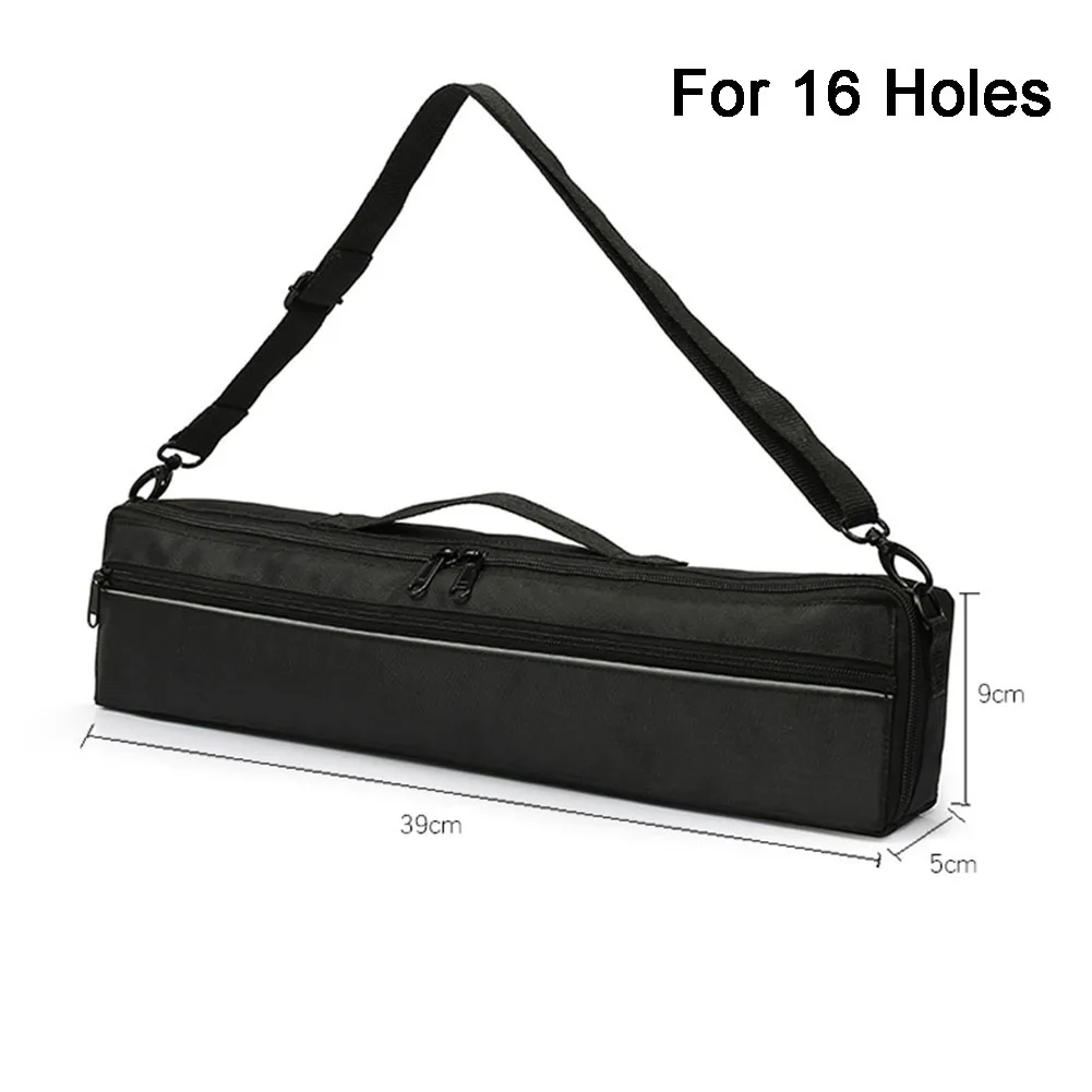 

Soft Lining 16/17 Holes Flute Bag Padded Concert With Adjustable Shoulder Strap Flute Case Woodwind Instruments Parts