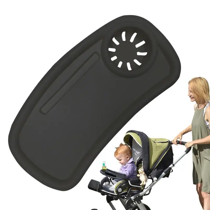 

Stroller Food Tray Removable Baby Snack Table Attachment With Cup Holder And Phone Holder Stroller Organizers For Drinks Cell