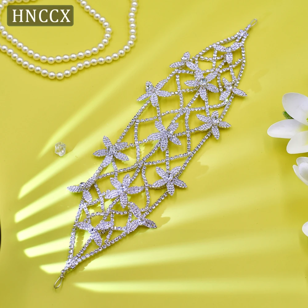 HNCCX Bling Rhinestone Floral Bridal Headband Wedding Hair Accessories Headdress bridesmaids Party Gift Headpiece CP464