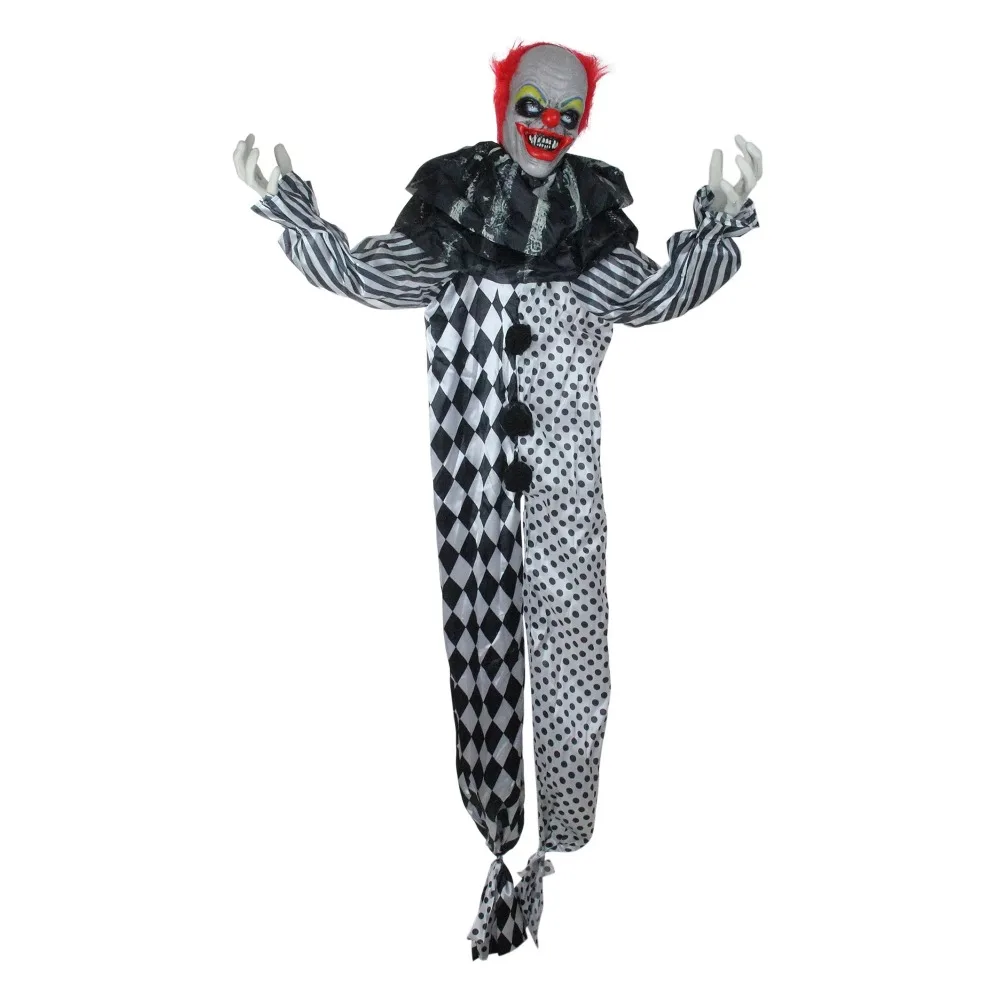 

5.5' Animated Standing Clown with Glowing Eyes Halloween Decoration, halloween decorations for home