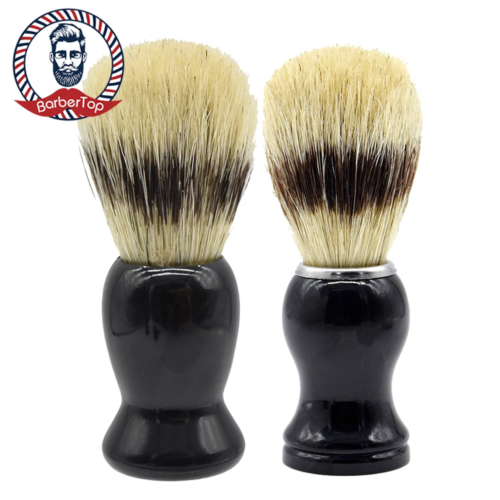Barbershop Beard Shaving Brush Men Facial Cleaning Brushes Wooden Handle Soft Bristle Professional Hairdressing Accessories
