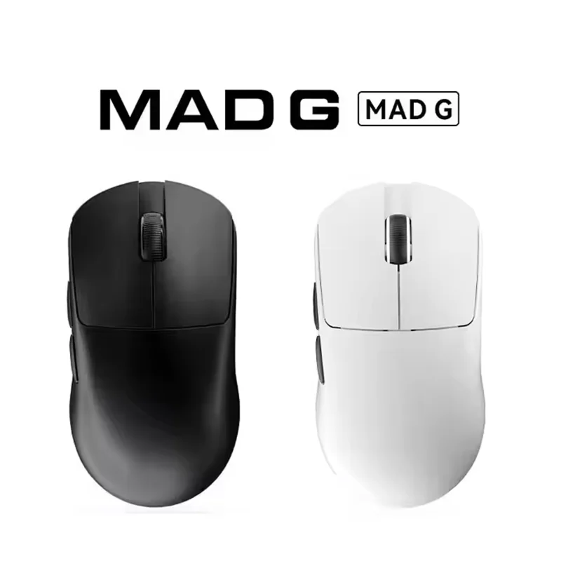 MADLIONS MAD G 무선 마우스 43g 초경량 PAW3395 센서 26000 DPI 프로그래밍 가능 버튼 듀얼 모드 게이밍 마우스