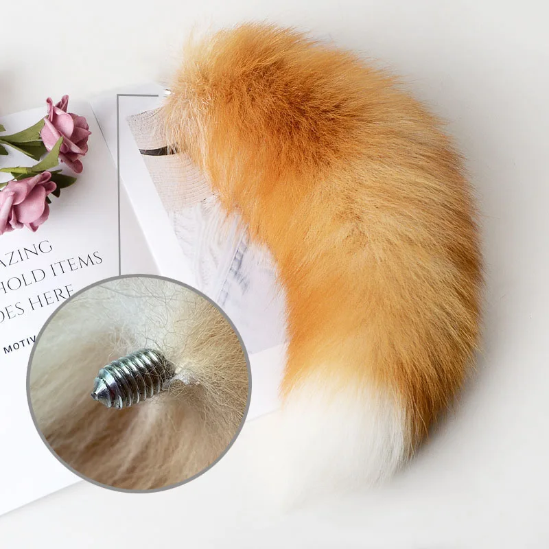 Atdalāmas Real Fox Cosplay Butt Plug Tail Tail Produkti Anālās seksa rotaļlietas sievietēm Pāriem Sexy Shop_voghion.com