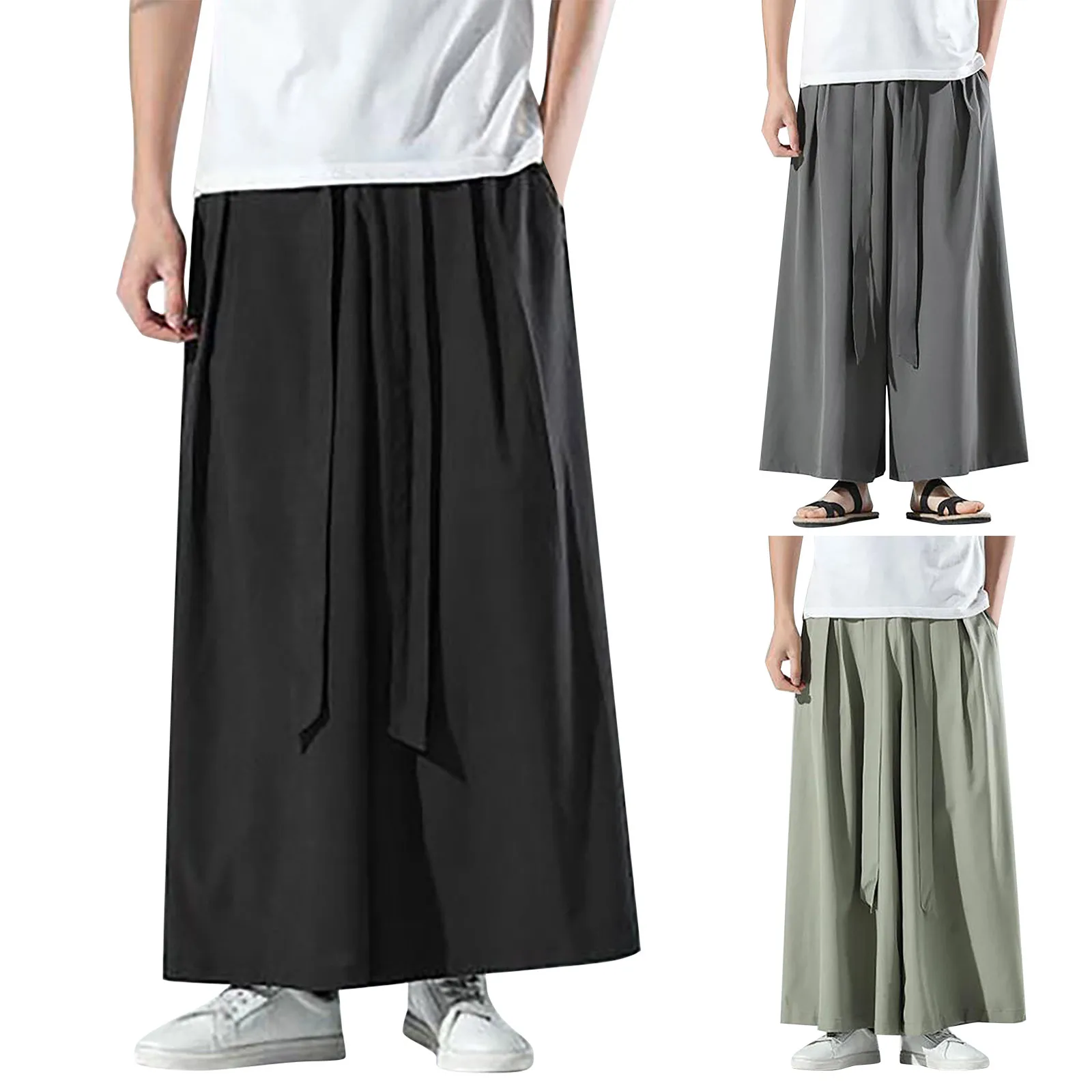 Ice Silk Summer Trousers For Women High Waisted Cargo Pants Large Pant