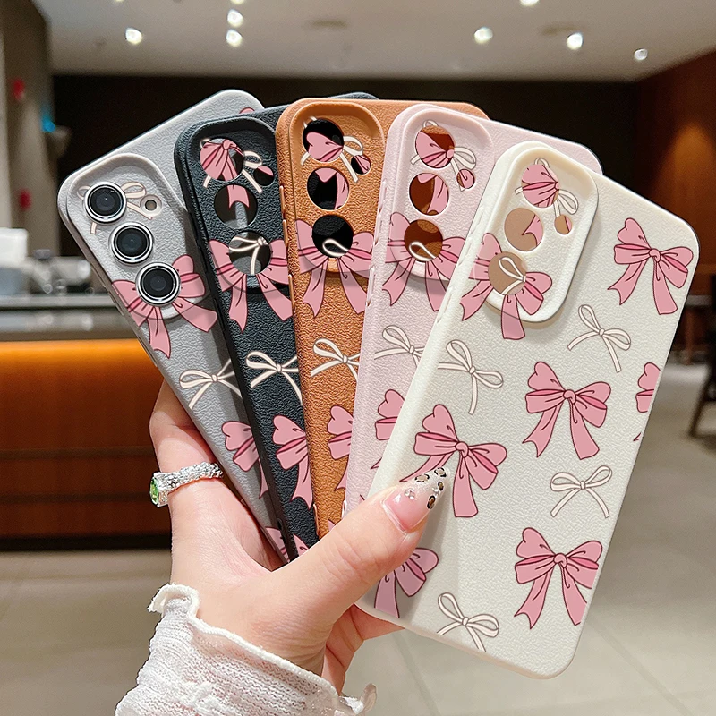 Charming Pink Bowknot Soft Phone Case