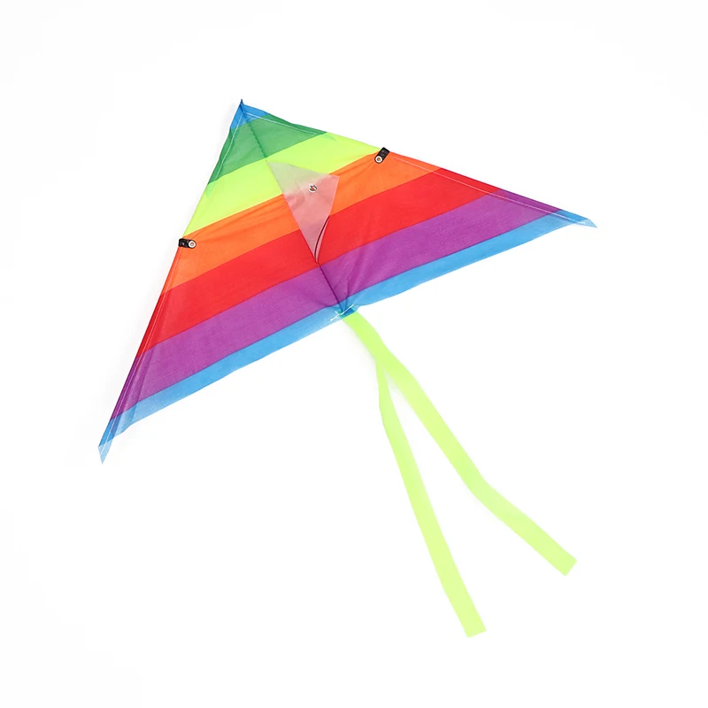 New Colorful Triangle Rainbow Kite Flying Toys Kite For Children Kids With 30M Kite String Kids Outdoor Fun Sports Kites Toys 5