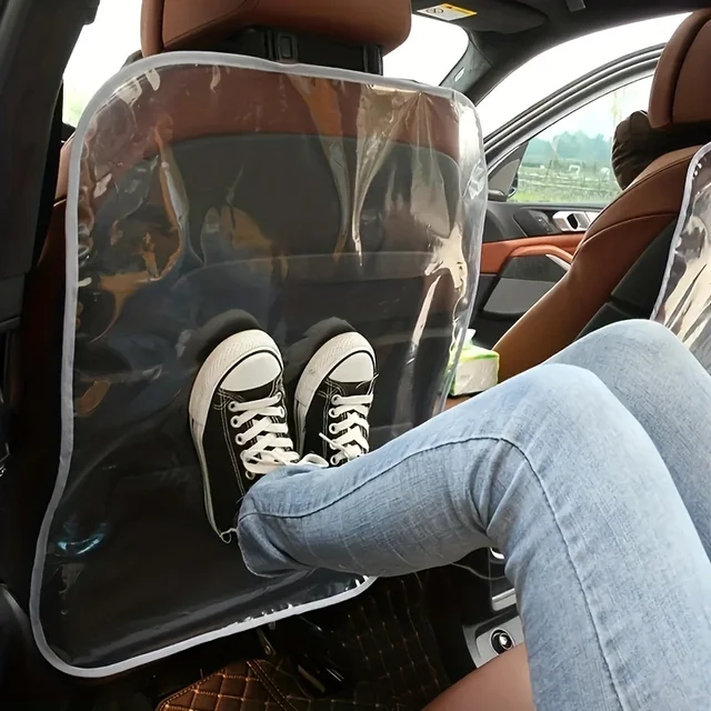 Transparent Back Seat Protector for Car,Slip&Kick&Dirt-Resistant Seat Back Cover Protect Car Interiors from Kids,Back of Seat Pr