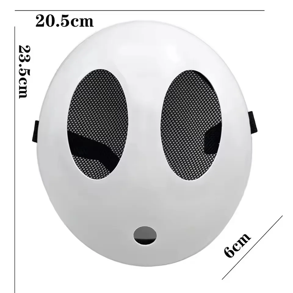 Maschera di Shy Guy di Game Bros, Costume Divertente Unisex per Adulti, Maschere in Plastica per Halloween, Carnevale, Feste, Accessori per Travestimenti, Personaggio dei Cartoni Animati - immagine 6