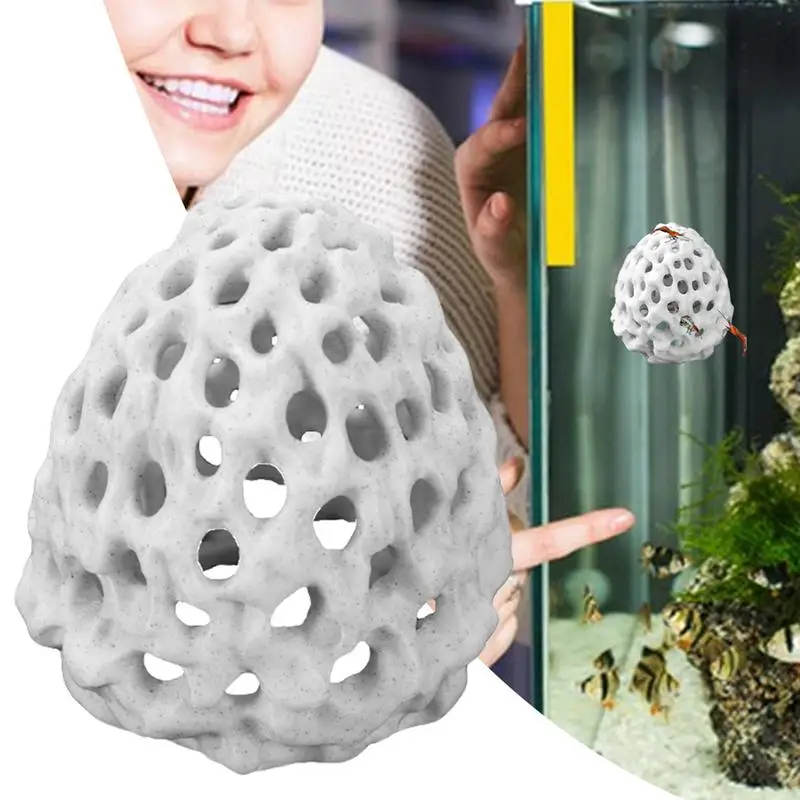 Aquarium Decoration Small Shrimp Cave Mini Porous Betta House Fish Hiding Spots Shrimp Shelter Breeding Nest House