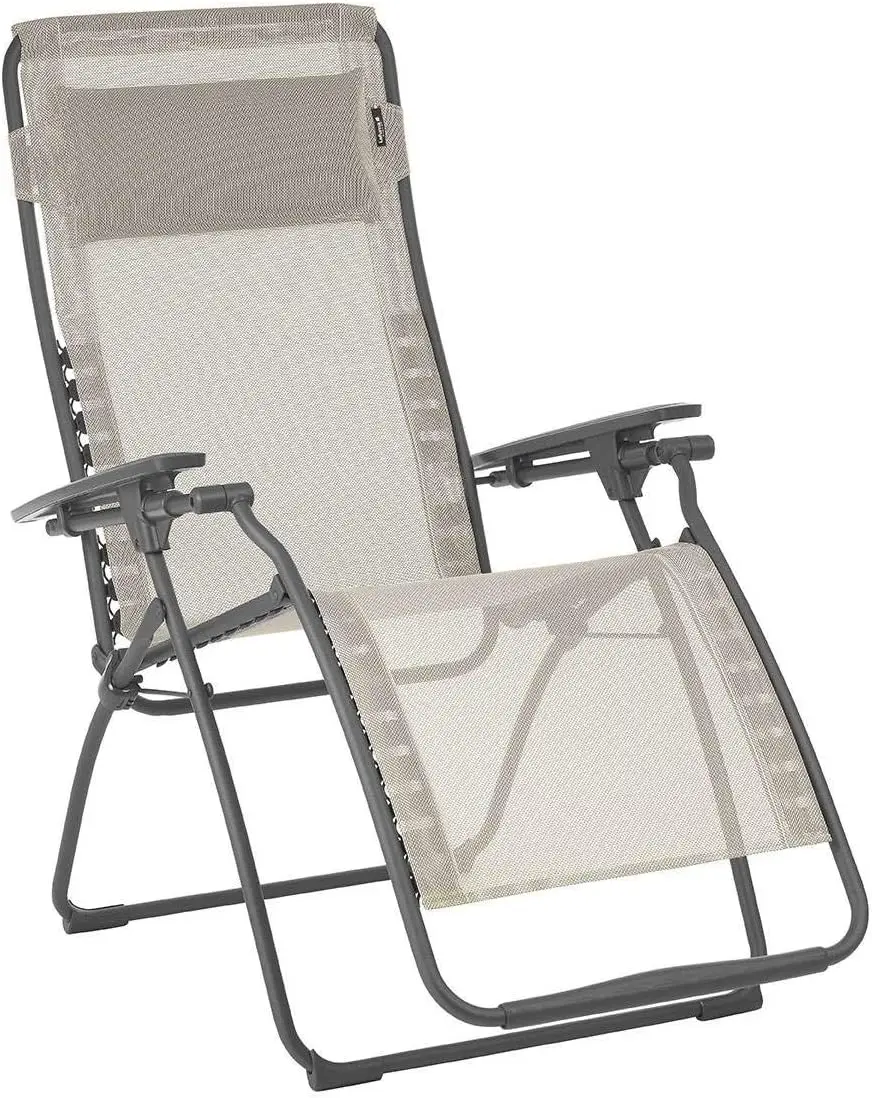 

Lafuma Futura LFM3118-8548 Zero Gravity Outdoor Steel Framed Lawn Patio Recliner Folding Lounge Chair with Batyline Canvas, Seig