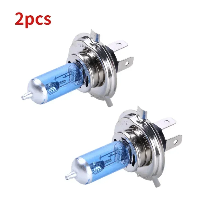 Set of 2 Super Bright White Halogen Car Headlight Bulbs, 6000K, 12V, 55W/100W