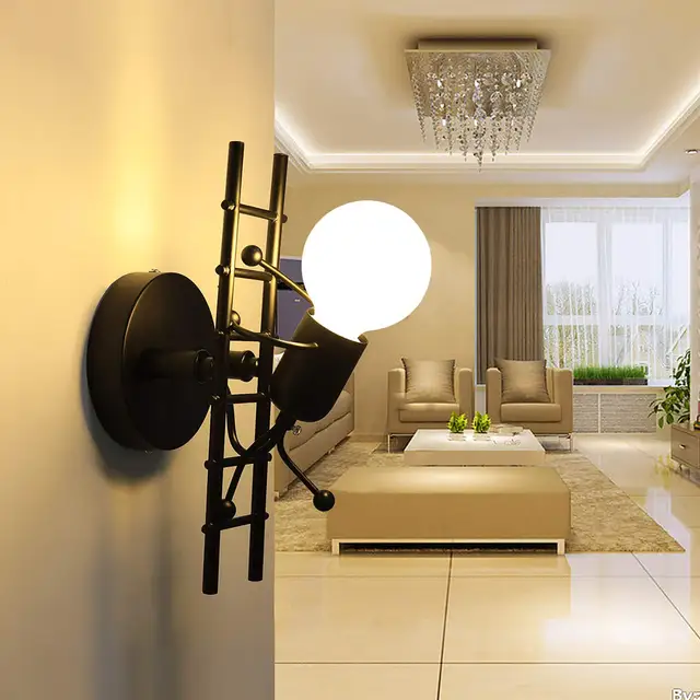 アイアン漫画リトルマンウォールライト、クリエイティブアート