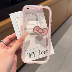 Pink 3D DIY Bow Silicone Transparent Phone Case - Galaxy S23 Ultra (FE - P0 - DY79)