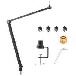 Adjustable Heavy-Duty Suspension Boom Microphone Stand for Recording Studio Scissor Arm (Stand A)