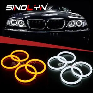 COB LED Angel Eyes Halo Rings Kit For BMW E90 E91 E46 TI Non-projector  Headlight