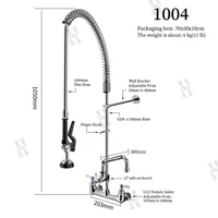 Pre Rinse Sprayer ก๊อกน้ําห้องครัวเชิงพาณิชย์อุตสาหกรรม Pre Rinse ฤดูใบไม้ผลิก๊อกน้ําแบบดึงลง Sprayer Kitchen multi-function de 5