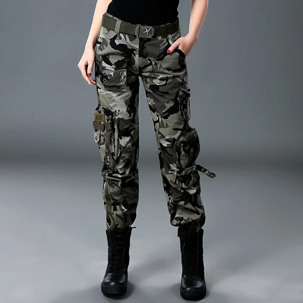 Cargo de estilo militar para mujer, pantalón Hip-Pop, militar, táctico, de talla grande, Unisex - AliExpress Ropa de