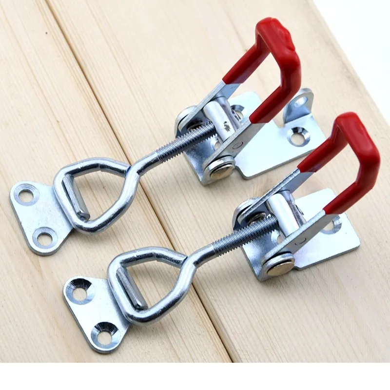 4/8pcs Adjustable Toolbox Case Metal Toggle Latch Catch Clasp Quick Release Clamp Anti-Slip Push Pull Toggle Clamp Tools Toggle Latches
