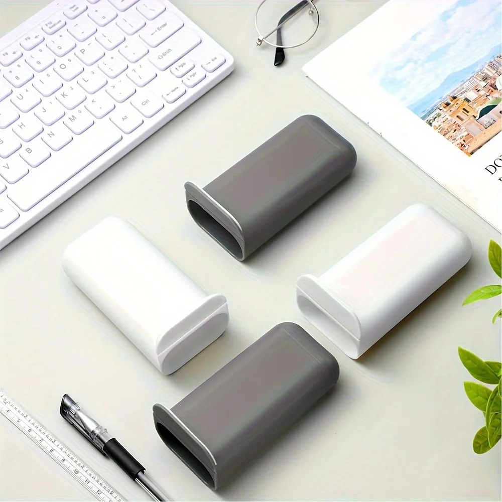 Compact Clip-On Pen Holder with Self-Adhesive Rounded Design