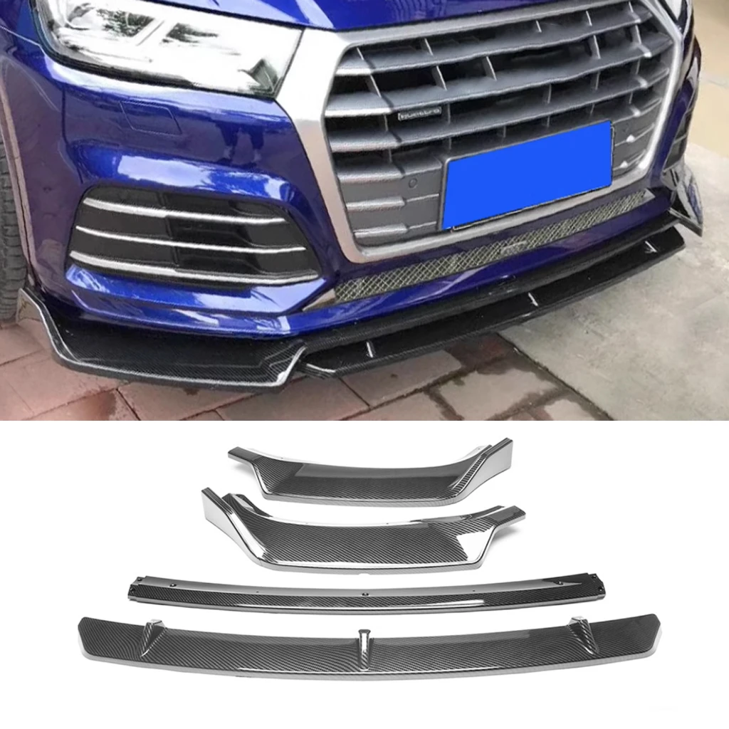 

For Audi Q5 Q5L 2018 2019 2020 Front Bumper Splitter Lip Diffuser Spoiler Cover Guard Bodykits 2018-2020 Tuning
