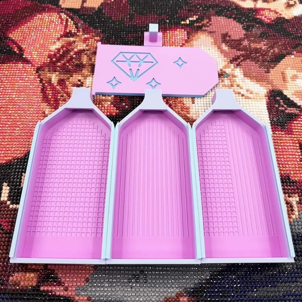 DIY Craft Diamond Painting Tray Kits Multi-Color Embroidery Drill Storage Box Glitter Beading Plates Art Dot Drill Tray