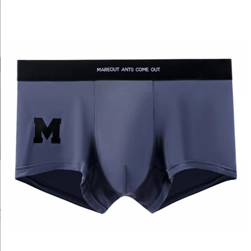 

Seamless Ice Silk Men Brand New Boxer Sexy Fashion Smooth Solid Underwear Recomended