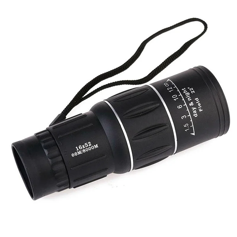 16X52 Hd Dual Focusing Monocular Telescope Outdoor Hunting Spotting Scope Monocular Portable Camping Hiking Travel Telescope