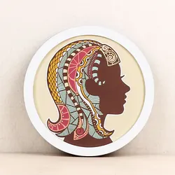 Round Wooden Wall-Mounted Photo Frame - Creative DIY Gift & Home Decoration - 6inch (White)
