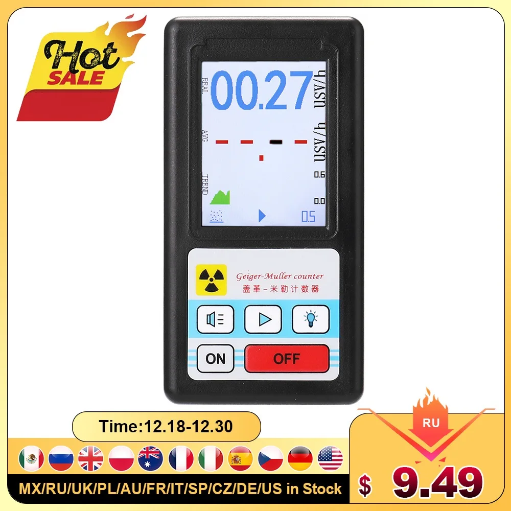 BR-6 Handheld Geiger Counter Nuclear Radiation Detector Personals Radiation Dosimeter Marble Detectors Beta Gamma X-ray Tester radiation detector geiger counter