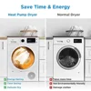 Heat Pump Ventless Stackable Dryer Energy Efficient 4.4 Cu.ft White Space Saving Smart Drying Wrinkle Care ENERGY STAR Qualified 3