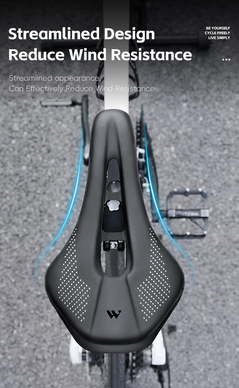 WEST BIKING Fahrradsattel Ultraleicht PU-Leder Hohl Prostatafreundlicher Fahrradsitz MTB Rennrad Kurznasen-Sattel Fahrradteile – Detail 4